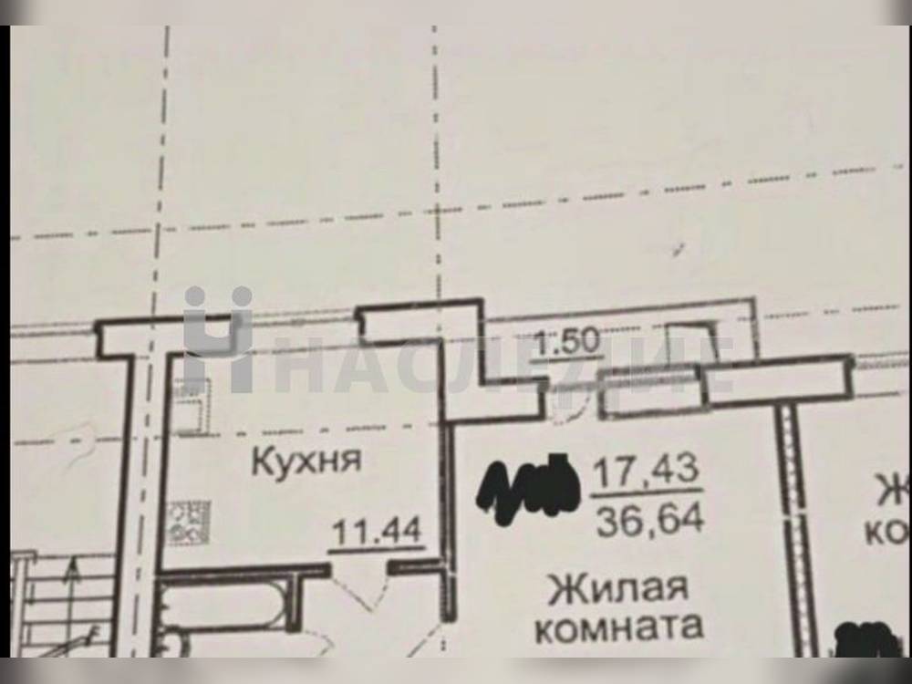 1-комнатная квартира, 36.6 м2 8/9 этаж, ПМК, пер. 1-й - фото 1